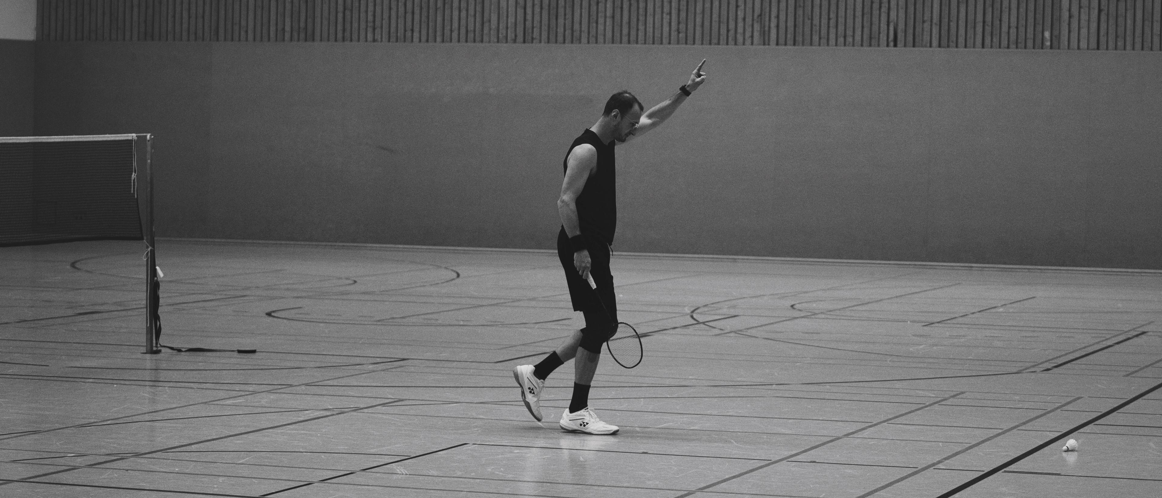 BC Rheinbach Badminton Spieler in Aktion